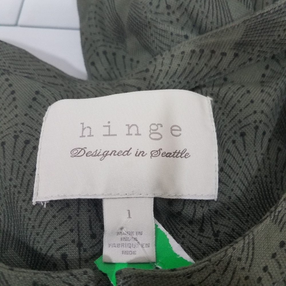 Hinge Olive Ruffle Crop Jacket L - Picture 7 of 15